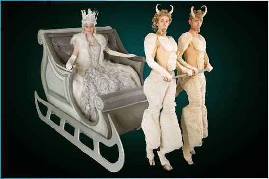 WINTER WONDERLAND THEMED ENTERTAINMENT - SNOW QUEEN SLEIGH + ICE FAWNS ACT TO HIRE